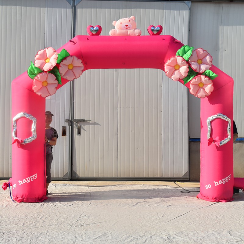 龙岩粉色婚礼拱门